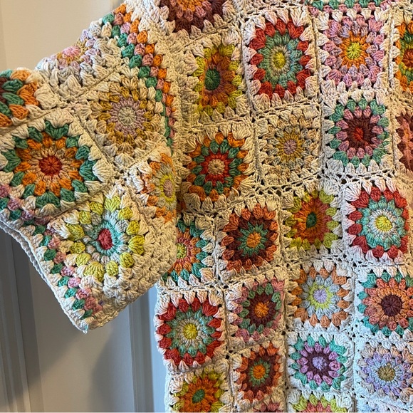 Alemais Cotton Crochet Oversized Top size 8 women’s - Picture 4 of 13